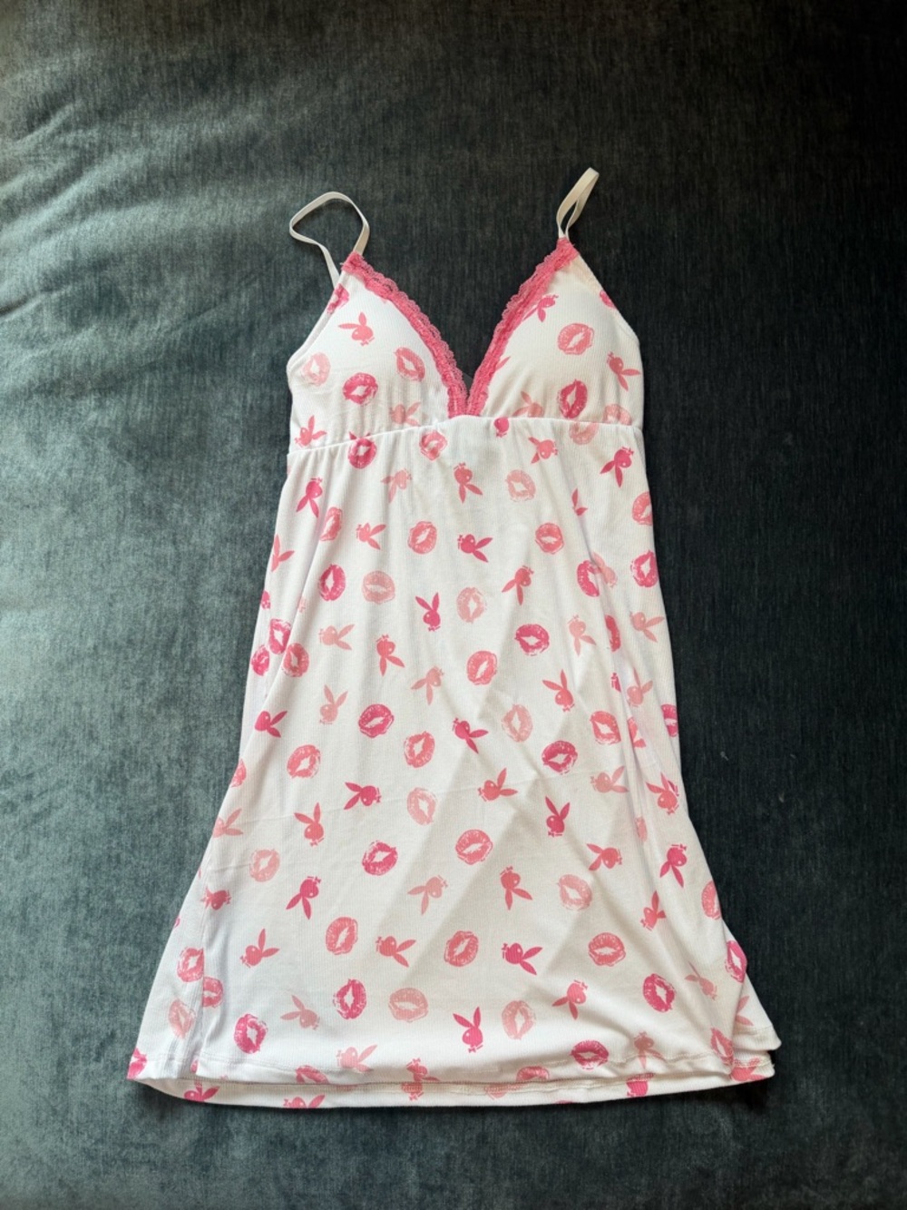 Playboy White & Pink Sleep dress